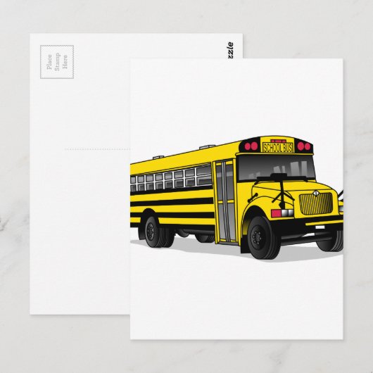 スクールバス ポストカード (正面/裏面)