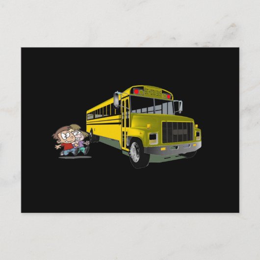 スクールバス ポストカード (正面)