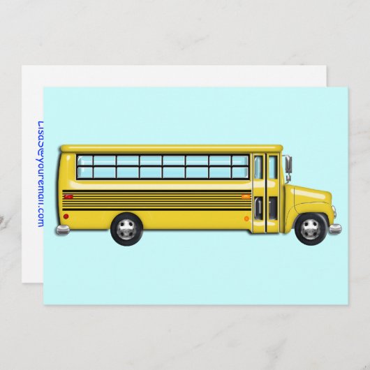 スクールバス 招待状 (正面/裏面)