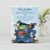 スクールバックパック招待状 招待状 (スタンド正面)