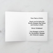 スクールバパーソナライズされたスドライバーのクリスマスカード カード (内部)