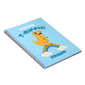 スクールバレンタインのギフトブルー恐竜t-レックス ノートブック (右側)