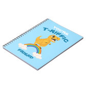 スクールバレンタインのギフトブルー恐竜t-レックス ノートブック (左側)
