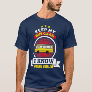 スクールバ保ス私のバスクリーンおもしろいスクールバスドライブ Tシャツ