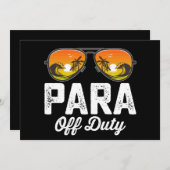 スクールパラプロフェッショナル（補助職員）オフデューティー最終日 招待状 (正面/裏面)