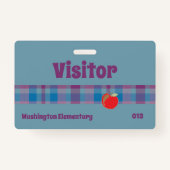 スクールビジターブルーバッジ バッジ (正面)