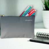 スクールピンクグラデーション名前をカスタムする アクセサリーポーチ