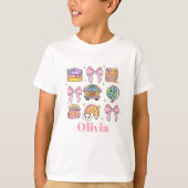 スクールピンクボウズ スクール用品 名入れ Tシャツ (正面)