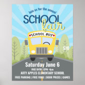 スクールフェアPTOサマーフェアフライヤーテンプレート ポスター (正面)