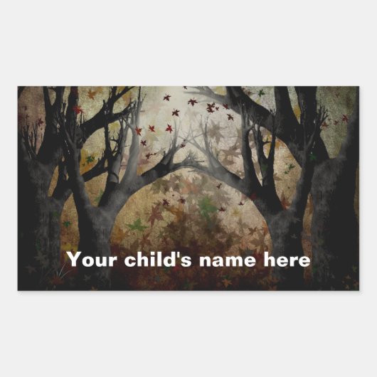 スクールブックシールが落ちない 長方形シール (正面)