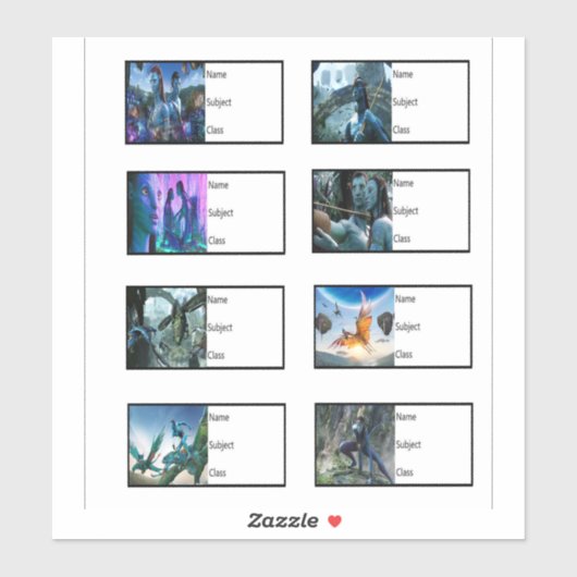 スクールブックシール – Avatar シール (シート)