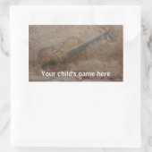 スクールブックステッカー音楽ヴァイオリン 長方形シール (バッグ)