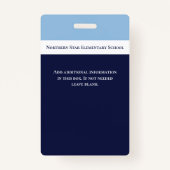 スクールブルー社員の写真ID先生 バッジ (裏面)