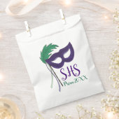 スクールプロムダンスダンスマスカレードボールマスクマルディグラ フェイバーバッグ (クリップ留めされた状態)