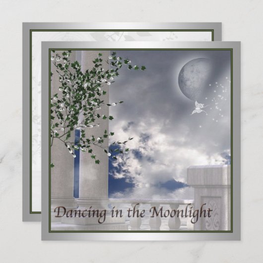 スクールプロム招待状ムーンライトダンスプロム 招待状 (正面/裏面)