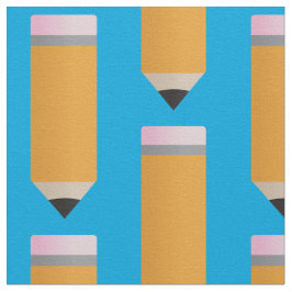 スクールペンシル柄先生ブルーファブリック ファブリック