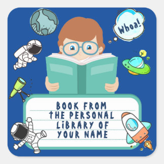 スクールボーイ、学生書籍、子供、子供、読書装置 スクエアシール