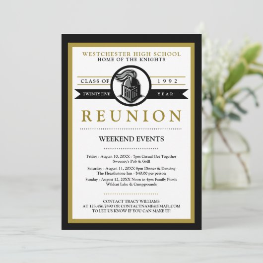 スクールマスコットハイスクール懇親会招待状 招待状 (スタンド正面)