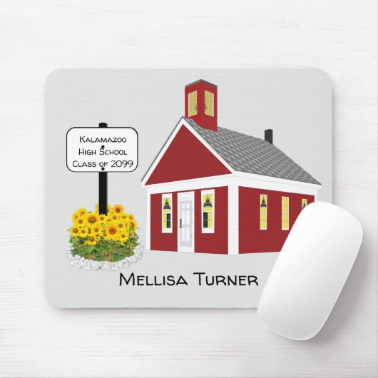 スクールマパーソナライズされたウスパッドワンルームスクールハウス マウスパッド (マウス)