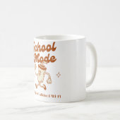 スクールモ走ード:カフェインとWi-Fiのモード – Mag コーヒーマグカップ (正面右)