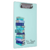 スクールライブラリパーソナライズされたのクリップボード(青) クリップボード (右)