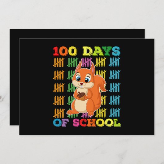 スクールリス日100先生 招待状 (正面/裏面)