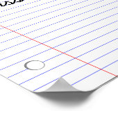 スクールルールが並んだ紙パーソナライズされた教室 ポスター (角)