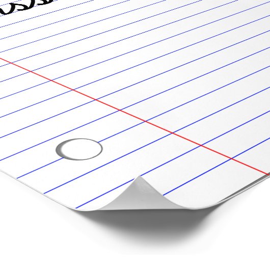 スクールルールが並んだ紙パーソナライズされた教室 ポスター (角)