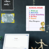 スクールルールが並んだ紙パーソナライズされた教室 ポスター