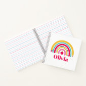 スクールレインボーパーソナライズされたネーム ノートブック (内部)