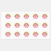 スクールレインボーパーソナライズされたネーム ラベル (シート)