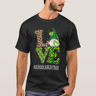 スクールレジストラーラブSt patricks day格言レオパール Tシャツ