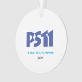 スクールロゴ(フォトバック4枚付き) オーナメント (正面)