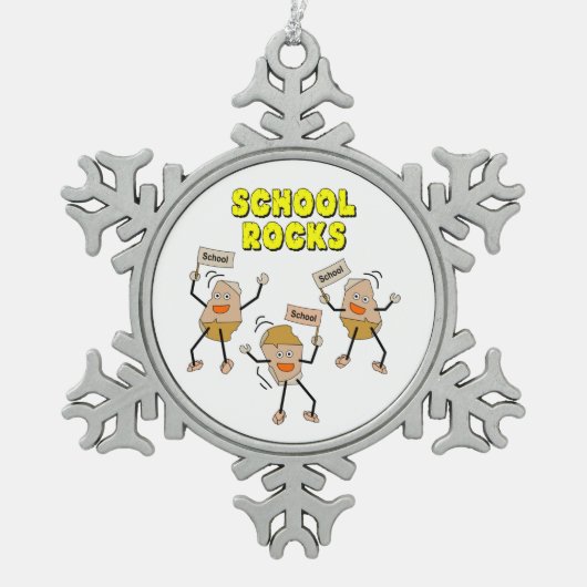 スクールロック スノーフレークピューターオーナメント (正面)