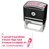 スクールワークレビュー+名前をカスタムするスタンプ セルフインキングスタンプ (インサイチュ)