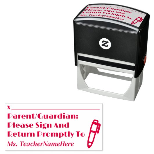 スクールワークレビュー+名前をカスタムするスタンプ セルフインキングスタンプ (インサイチュ)