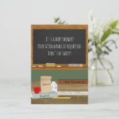 スクール先生テーマベビーシャワー 招待状 (スタンド正面)