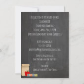 スクール先生テーマベビーシャワー 招待状 (裏面)