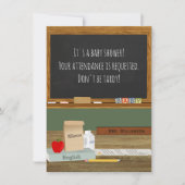 スクール先生テーマベビーシャワー 招待状 (正面)