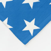 スクール日ブルー&イエロースターズモノグラム フリースブランケット (角)