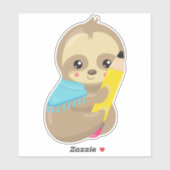 スクール・スロース,かわいいスロース,ベビー・スロース,ペン,鉛筆 シール (シート)