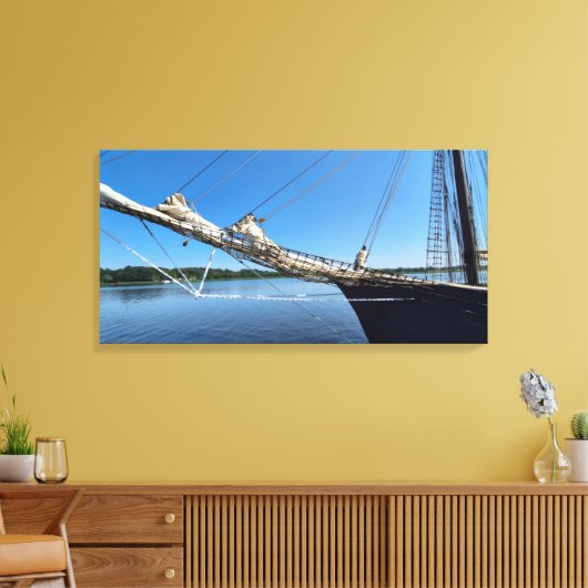 スクー威厳のあるナー帆船航海の写真 キャンバスプリント (インサイチュ (リビング))