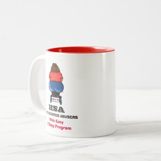 スクー救済ターの虐待者が足を取り戻す! ツートーンマグカップ (正面左)