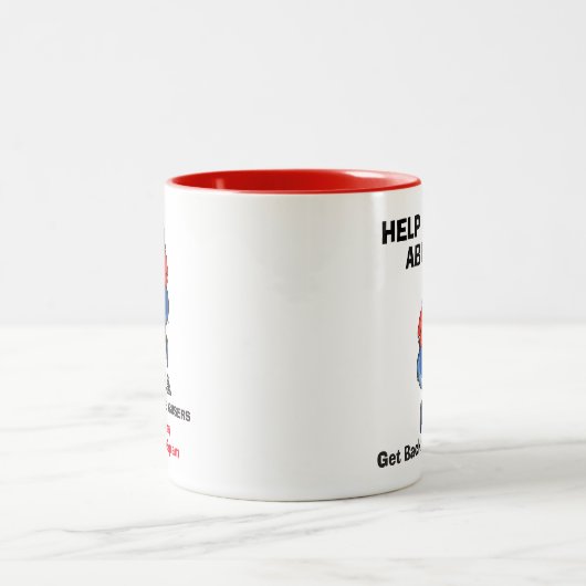 スクー救済ターの虐待者が足を取り戻す! ツートーンマグカップ (中央)