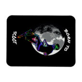 スクー生まれターと月に マグネット (横)