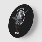 スクー生まれターと月に ラウンド壁時計 (傾斜)