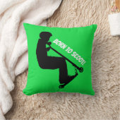 スクー生まれトへ – スタントスクーターのライダー クッション (ブランケット)