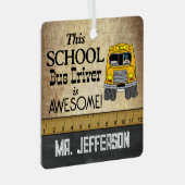 スクー素晴らしル・バス・ドライバー |ヴィンテージ メタルオーナメント (正面右)