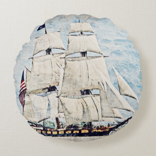スクー航海のナー船 ラウンドクッション (正面)