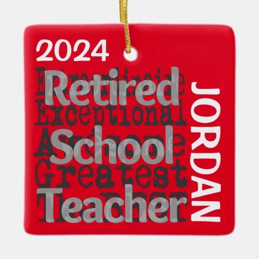 スクー退職したル先生超並外カスタム セラミックオーナメント (正面)